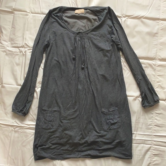ME & EM Grey Tunic Pocket Dress Medium - Picture 1 of 7